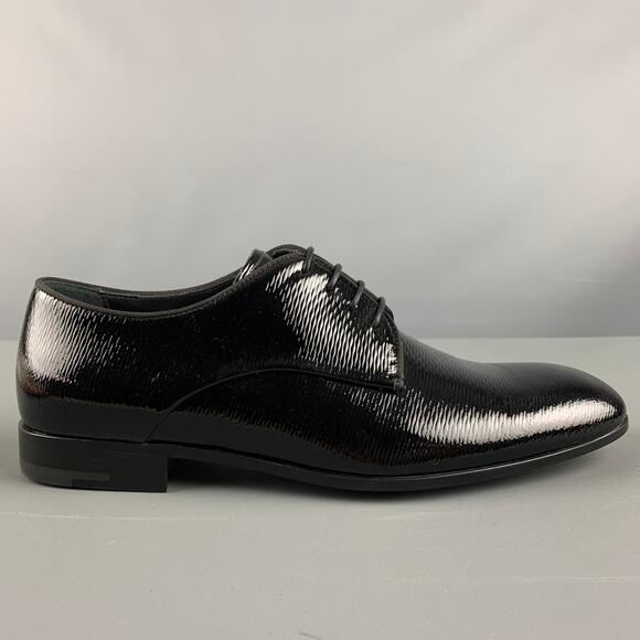 GIORGIO ARMANI Size 6 Black Solid Leather Lace Up Lace Up Shoes main image 10